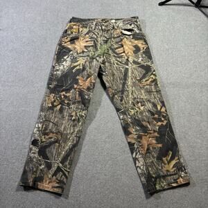 Vintage Diamond Cut Mossy Oak‎ Camo Jeans Pants Men 32x27 Comfort Fit USA Made